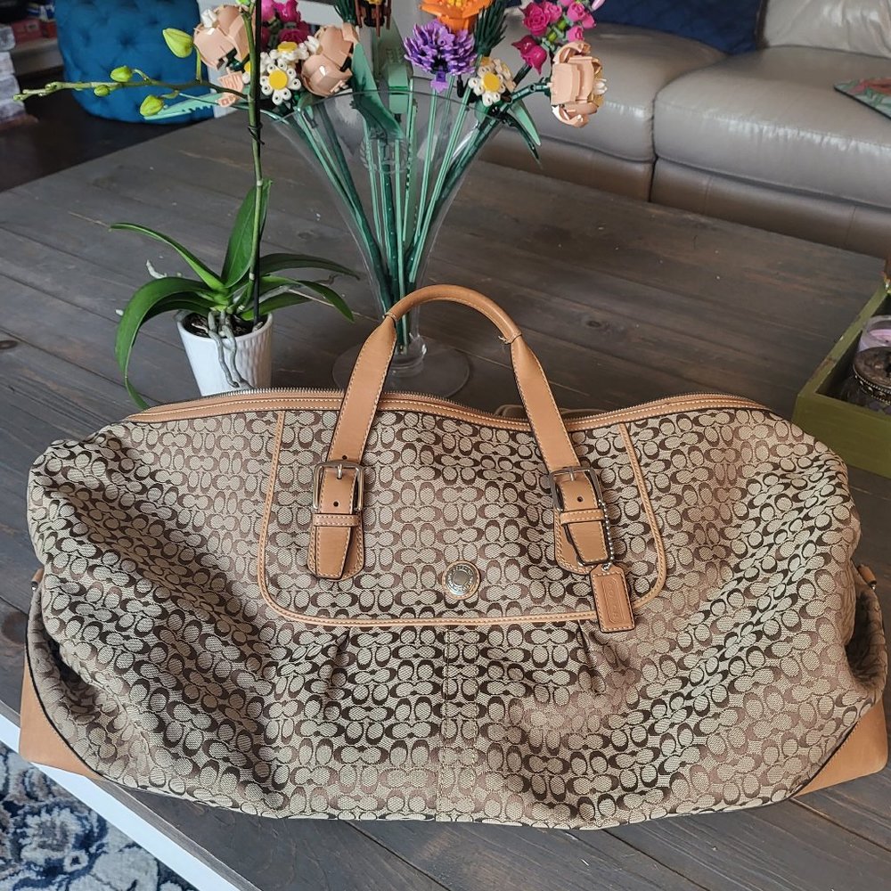 Authentic large Coach overnight bag